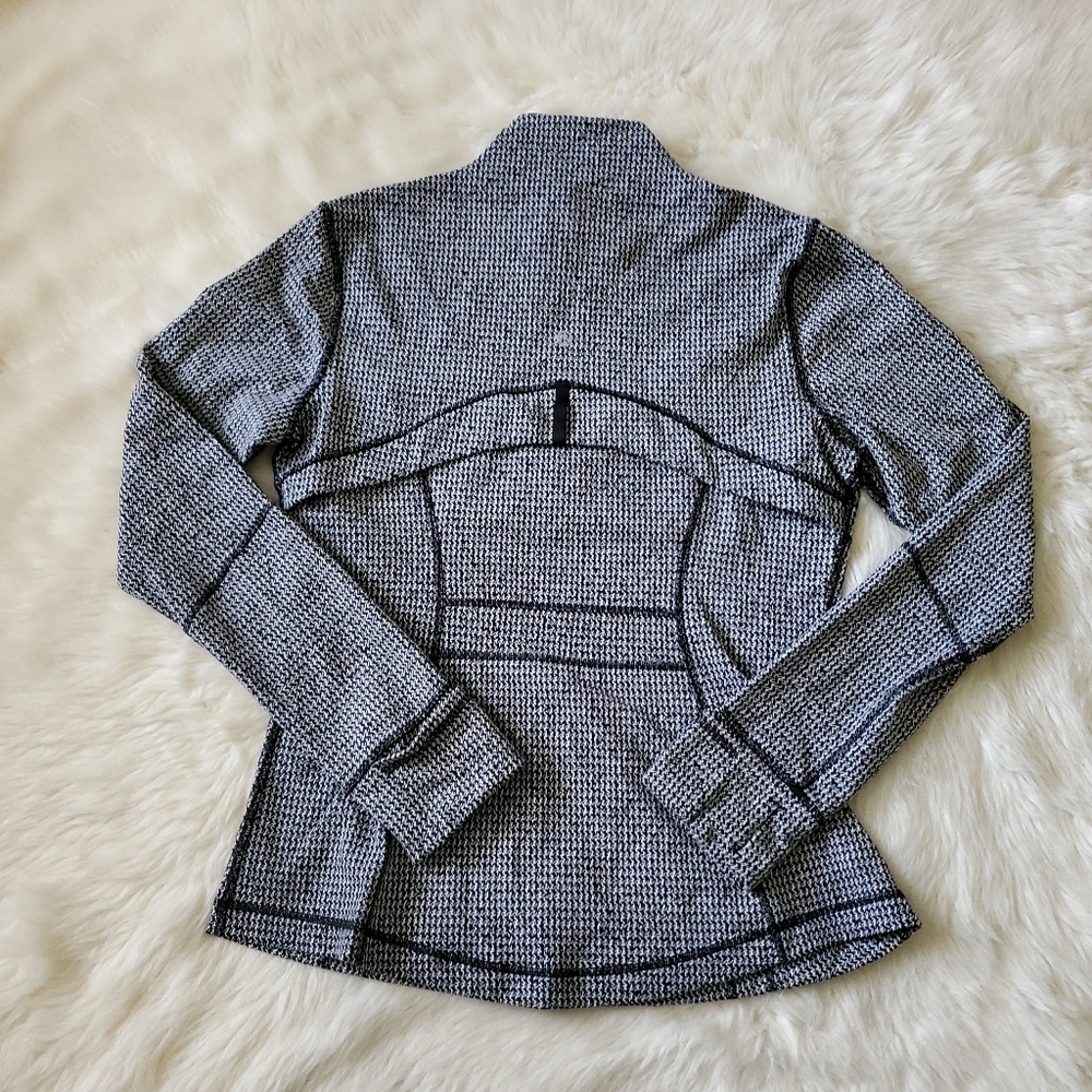 Lululemon Define Jacket In Teeny Tooth White And Black Size 10 - Picture 8 of 14